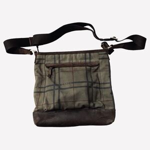 Coach Crossbody Messenger Bag Canvas Brown Stripes